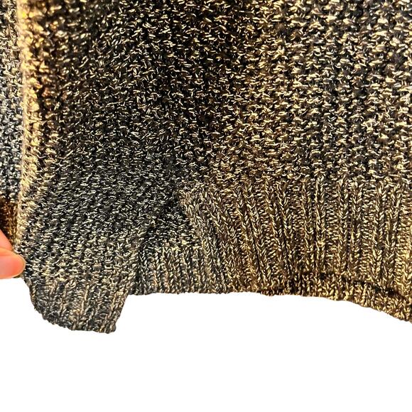 Rock & Republic Oversized Long Sleeve Pullover  Sweater Gold & Black M - Picture 6 of 6